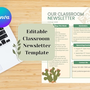 Cactus Meet the Teacher Template, Editable Meet the Teacher Template, Cactus Meet the Teacher Flyer, Open House Flyer, Meet and Greet Flyer