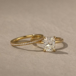 2ct Oval Moissanite engagement Ring Set Rose gold diamond engagement ring vintage marquise wedding ring Bridal set promise Anniversary gift
