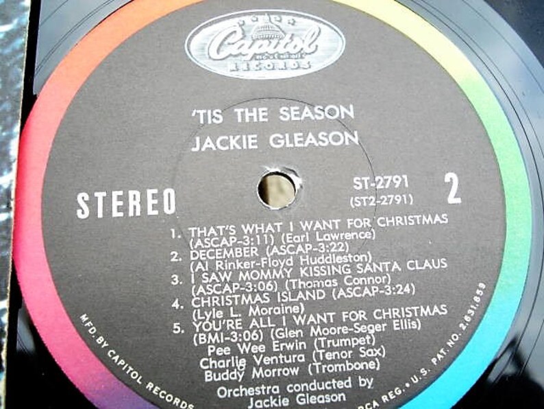 Jackie Gleason Tis the Season Vinyl Record 1967 Vinyl Record, Christmas Album Xmas Music, Blue Christmas, Christmas Vinyl, Christmas Music image 3