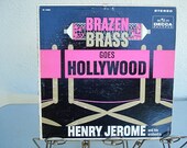 Brazen Brass Vinyl Record, 1959 Hollywood Themes, Music, Record, LP, Decca,Henry Jerome, Orchestra Music, Three Coins in the Fountain