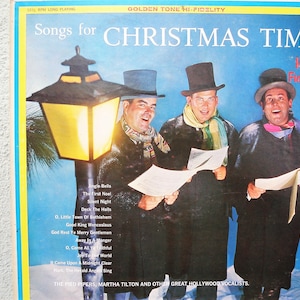 Vintage Vinyl Record &quot;Songs for Christmas Time&quot; 1965 Pied Pipers, Christmas Music Jingle Bells, Joy To The World