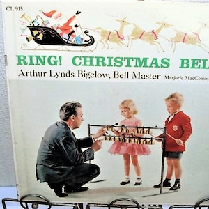 Vintage Vinyl Record &quot;Ring! Christmas Bells&quot; Arthur Lynds Bigelow Holiday 1956 Music, Christmas Record Christmas Vinyl LP