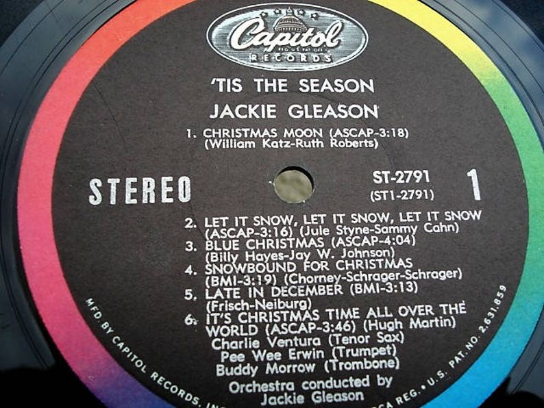 Jackie Gleason Tis the Season Vinyl Record 1967 Vinyl Record, Christmas Album Xmas Music, Blue Christmas, Christmas Vinyl, Christmas Music image 4