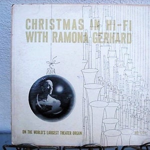 Christmas Hi-Fi with Ramona Gerhard Vinyl Record Christmas Vinyl Holiday Music Theater Organ Music Red Record Organ Christmas