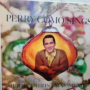 Perry Como Vintage Vinyl Record &quot;PERRY COMO Sings&quot; 1956 Merry Christmas Music Vinyl Record RCA Vinyl