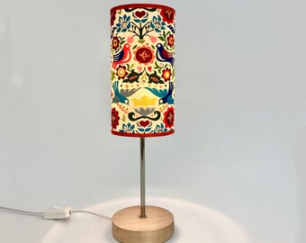Midi table lamp - your choice of map or fabric