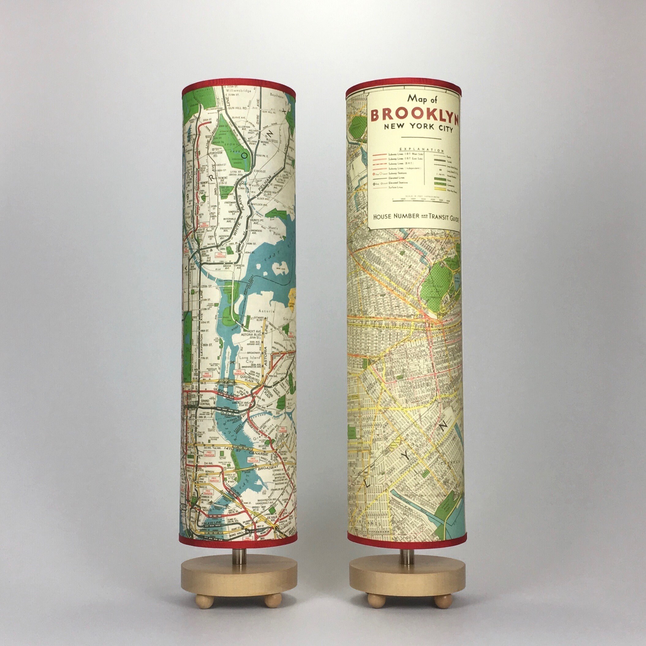 Map Lamp Tall table lamp Choose one | Etsy