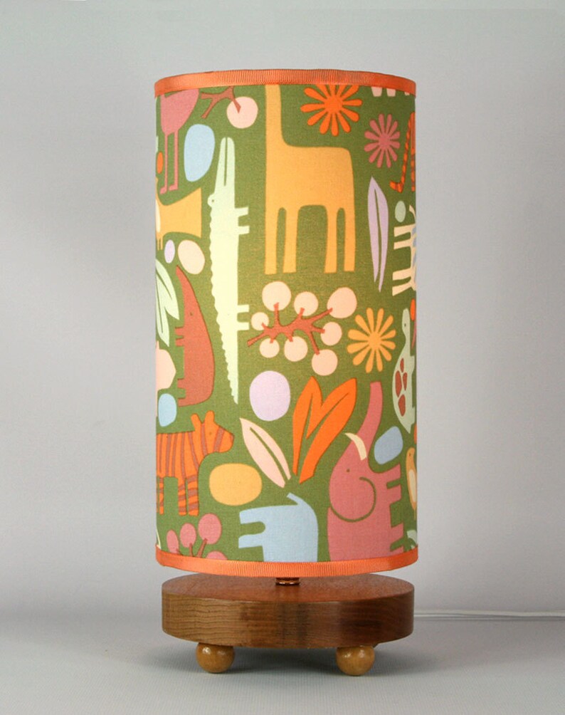 Green Zoo Table Lamp Etsy