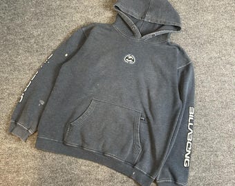 Sudadera con capucha Billabong vintage Y2K para hombre, talla M, estilo grunge, estilo skate y surf, color azul