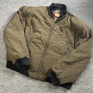 vintage Planet Hollywood Orlando veste homme grand bomber en cuir réversible image 4