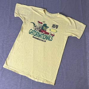 Vintage Gatornationals Shirt Mens Small Yellow NHRA Drag Racing Gainesville 70s image 1
