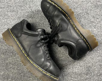 Vintage Dr. Martens Schuhe Herren Größe 8 schwarz Leder Plateau Lug Sole England