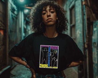 Unisex organic oversized high neck t-shirt