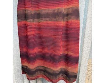 Vintage 80s Bentley Arbuckle Gallery Stripe Pencil Skirt Size 6 Made in USA
