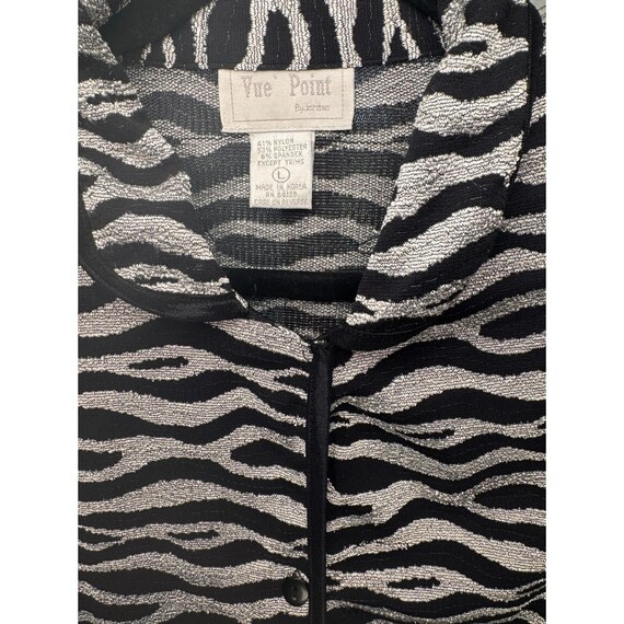 Vintage 80s Vue Point by Jordan Zebra Print Jacke… - image 3