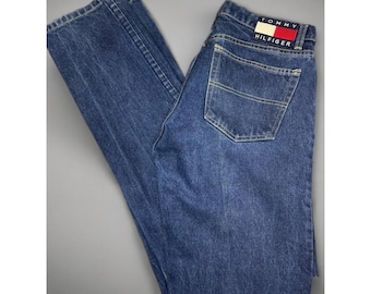 Vintage Tommy Hilfiger Jeans Womens 31x36 (9) Boyfriend Straight Leg Y2K Denim