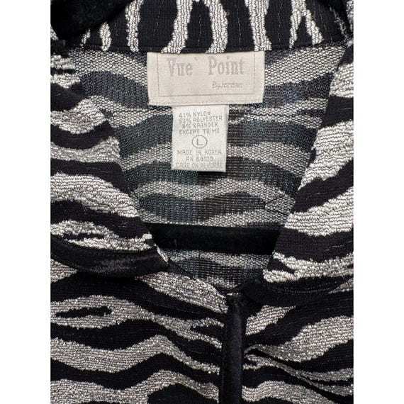 Vintage 80s Vue Point by Jordan Zebra Print Jacke… - image 4
