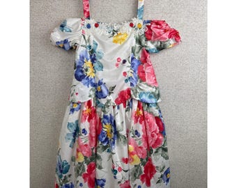 Dorissa International Nicole Vintage Girls Floral Party Dress — No Size Tag