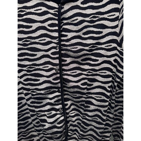 Vintage 80s Vue Point by Jordan Zebra Print Jacke… - image 2