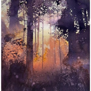 Original watercolor painting “Landscape”