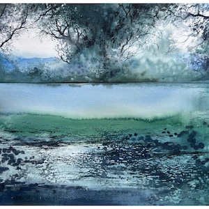 Original watercolor painting &quot;Landscape&quot;