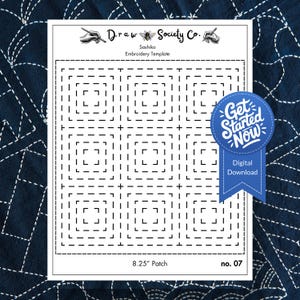 No.07 Sashiko  Template (Digital Download)