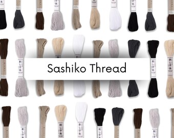Sashikofaden - 20m - Japanische Stickerei - Weiß + Neutrale Töne
