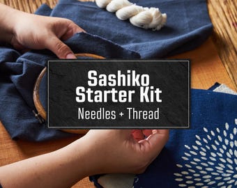 Sashiko Starter Kit: Japanese Embroidery Needles and Thread