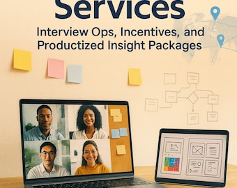 Remote UX Research Services - Interview ops, incentives, and productized insight packages