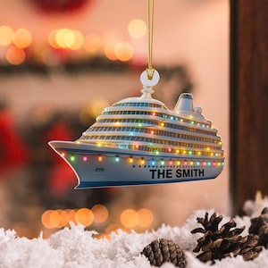 Personalized Cruise Ship Christmas Ornament: Vacation Keepsake