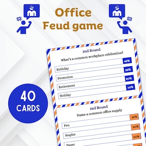 Office Friendly Feud, Office Fun Feud Games, Office feud game, Work Party Family Feud, Office Party Game, Team Party Game