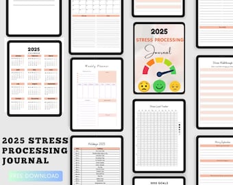 Stress Gratitude Journal for Anxiety Management – 2025 Digital Mental Health Journal Toolkit
