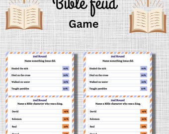 Bible Feud Game: Christian Family Game Night (Printable PDF & PNG Files)