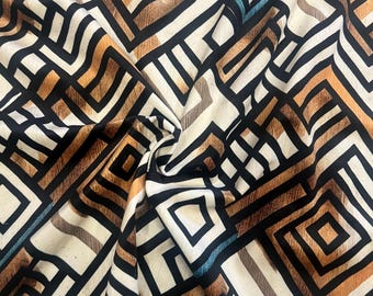 Print by order luxury black brown grey wooden geometric pattern  design velvet fabric 140cm wide