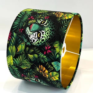 Handmade by order camouflage tiger in jungle velvet drum lamp shade pendant light ceiling lamp shade all shapes sizes and linings available