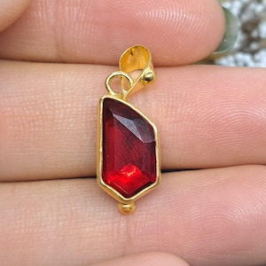 Handmade Ruby Pendant: 925 Sterling Silver Necklace, July Birthstone