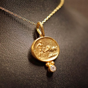 Sterling Silver Roman Coin Pendant: Handmade Historical Necklace