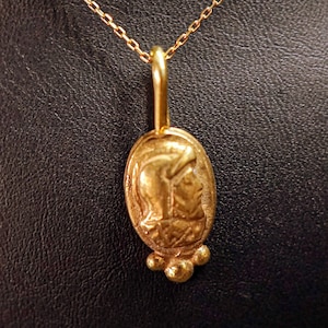 Sterling Silver Roman Coin Pendant: Handmade Historical Necklace