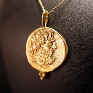 Sterling Silver Roman Coin Pendant: Handmade Historical Necklace