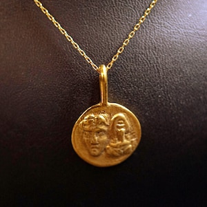 Sterling Silver Roman Coin Pendant: Handmade Historical Necklace