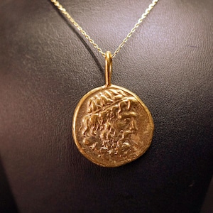 Sterling Silver Roman Coin Pendant: Handmade Historical Necklace