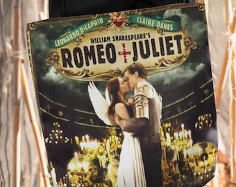 Sac fourre-tout rétro vintage chic film romantique Roméo et Juliette pour les fans de Dicaprio cadeau