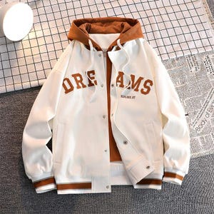 High Quality Varsity Baseball Jacket Men Women | Autumn Hooded Uniform Coat | Trendy Oversized Plus Size Streetwear