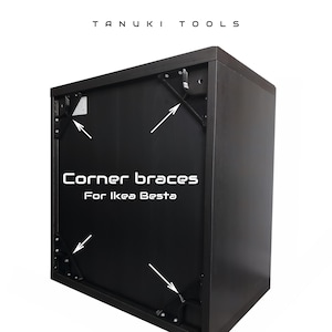 Ikea Besta corner brace reinforcements (4Pack with screws)