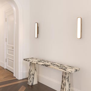 Handmade Calacatta Viola Marble Console Table - Elegant Entryway Furniture