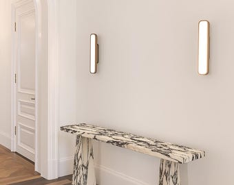 Handmade Calacatta Viola Marble Console Table - Elegant Entryway Furniture