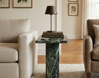Green Malachite Coffee Table: Modern Rectangular Accent Table