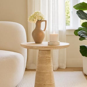 Rusting Travertine Coffee Table, End Table, Travertine Bed side Table, Corner Table, Travertine Plinth, Travertine Cube,Dining table