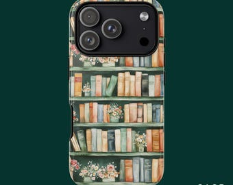 Bookish Handyhülle, Blumenbuch Hülle, iPhone 17 Hülle, iPhone 16 Hülle, Samsung S26 Ultra, Samsung S24 Hülle, MagSafe Phone Case Option
