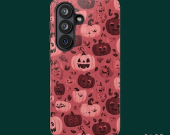 Halloween Pumpkins Case, Spooky Phone Case, iPhone 17 16 15 14 Pro Plus Air, Samsung Galaxy S26 S25 S24 S23 Ultra, MagSafe Phone Case Option